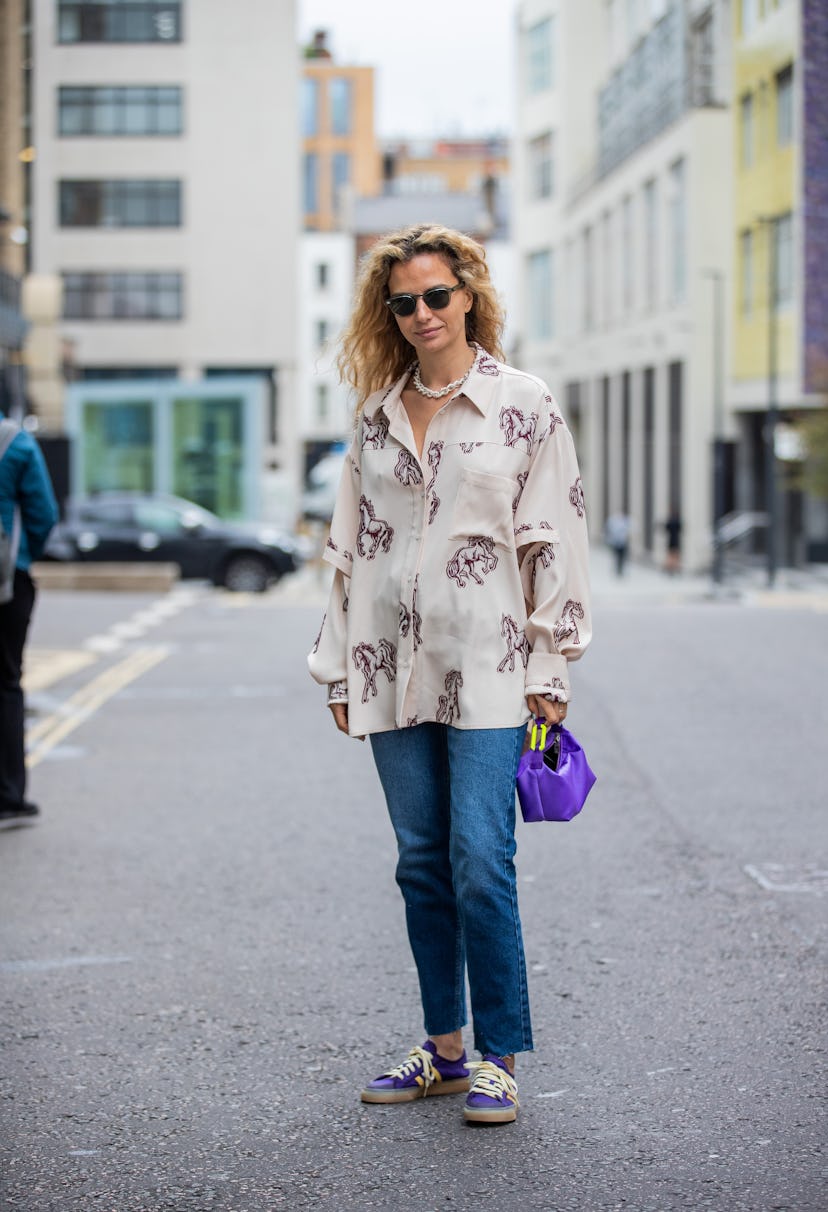 LONDON, ENGLAND - SEPTEMBER 20: Mija Knezevic is seen wearing Hellessy, Eera,Wales bones outside Sup...