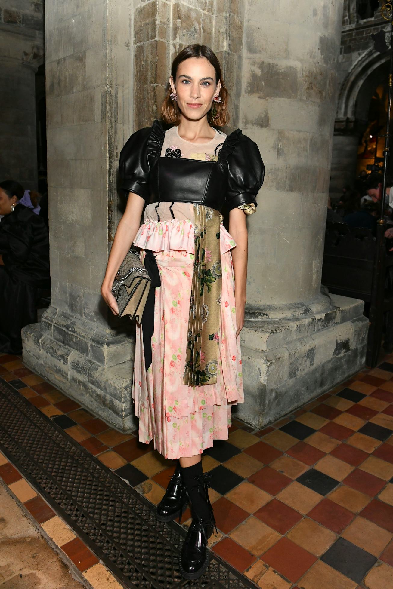 LONDON, ENGLAND - SEPTEMBER 20:  Alexa Chung attends the Simone Rocha show during London Fashion Wee...