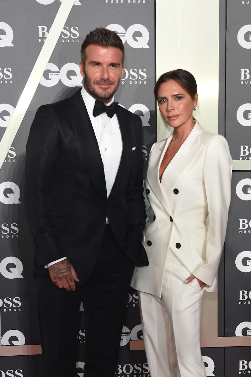 LONDON, ENGLAND - SEPTEMBER 03: David Beckham and Victoria Beckham attend GQ Men Of The Year Awards ...