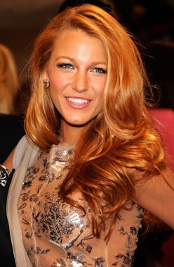 NEW YORK, NY - MAY 02:  Blake Lively attends the "Alexander McQueen: Savage Beauty" Costume Institut...