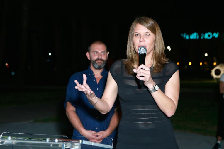 MIAMI BEACH, FL - NOVEMBER 30: Commissioner Kristen Rosen Gonzalez speaks at Ugo Rondinone's "Miami ...