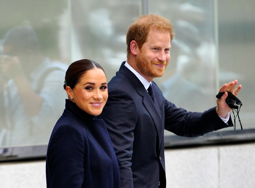NEW YORK, NEW YORK - SEPTEMBER 23: Prince Harry and Meghan Markle, Duke and Duchess of Sussex visit ...