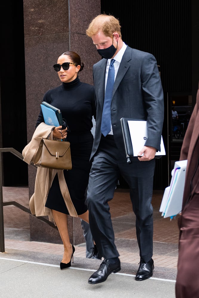 Meghan Markle, Duchess of Sussex, and Prince Harry, Duke of Sussex, are seen in Midtown in New York ...