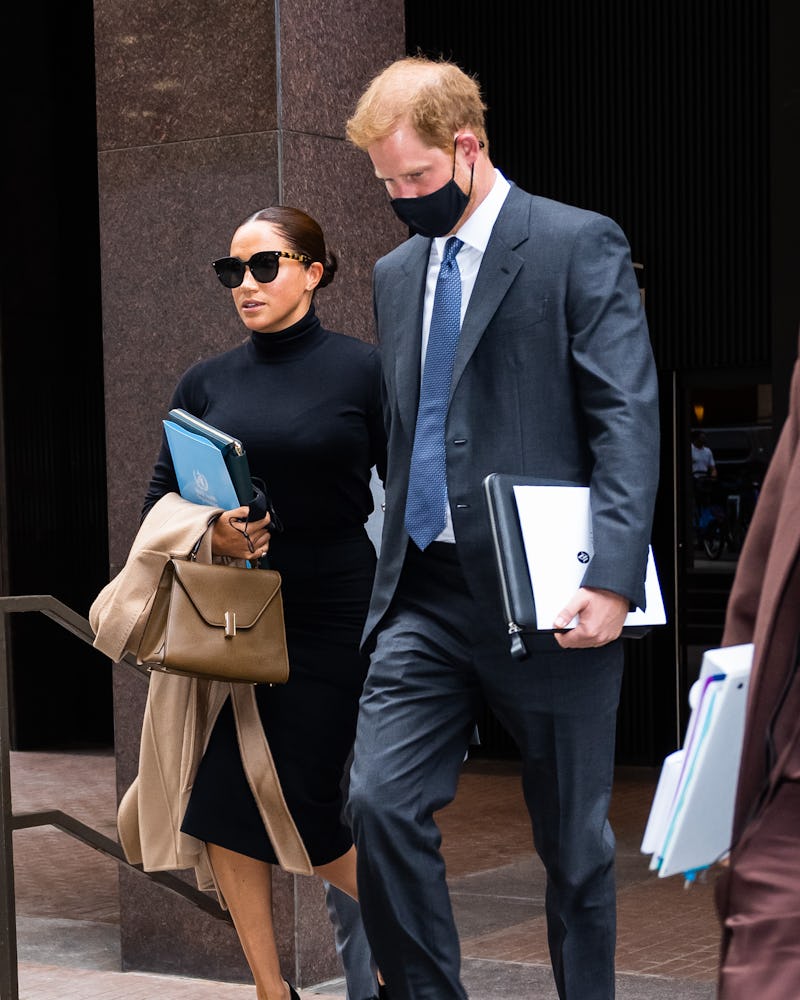 Meghan Markle, Duchess of Sussex, and Prince Harry, Duke of Sussex, are seen in Midtown in New York ...