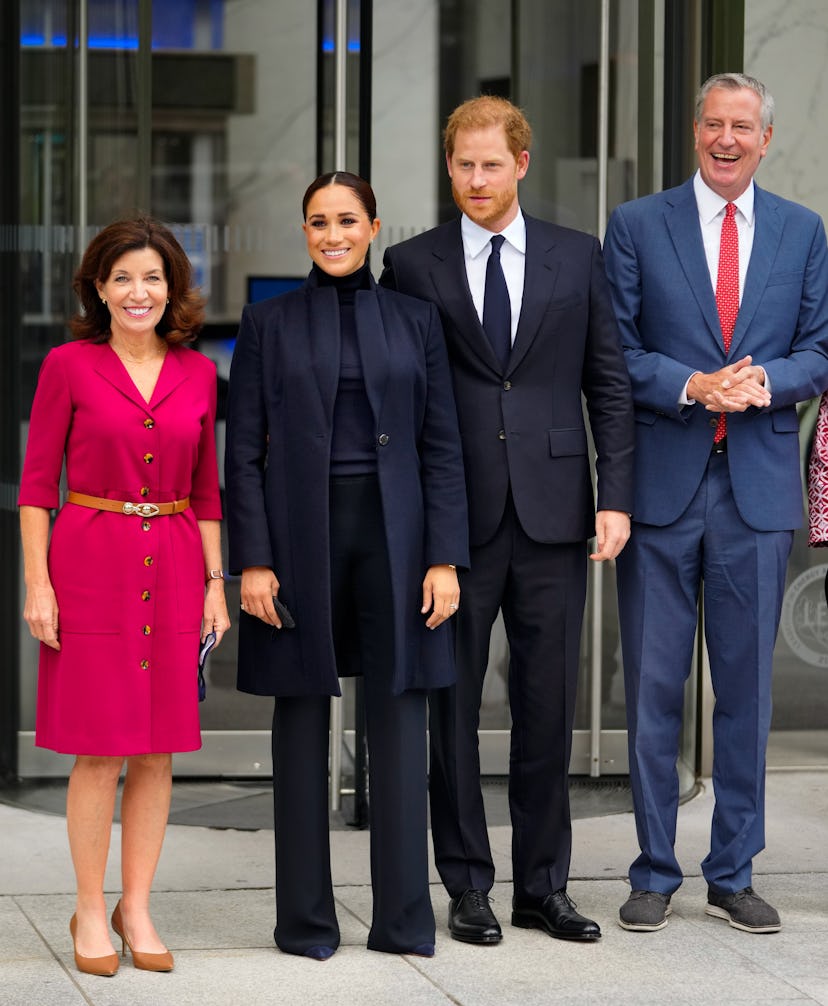 Governor Kathy Hochul, Prince Harry and Meghan Markle, Duke and Duchess of Sussex, Mayor Bill DiBlas...