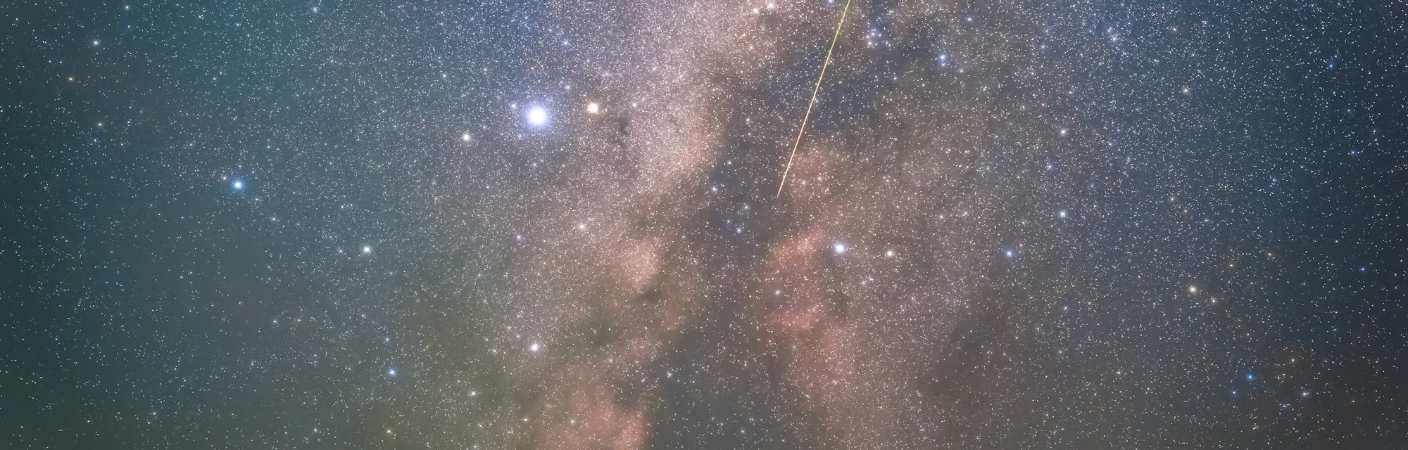 A meteor crossed the center of the Milky way"n"n.It was shot in Zhengxiang white banner, Inner Mongo...