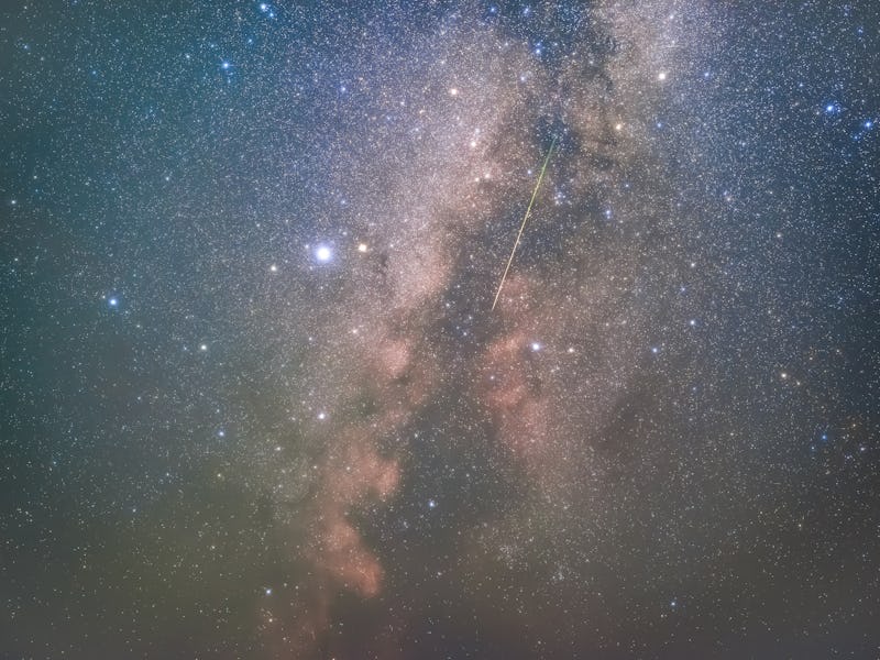 A meteor crossed the center of the Milky way"n"n.It was shot in Zhengxiang white banner, Inner Mongo...