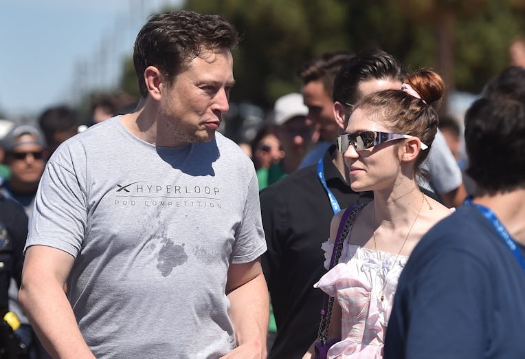 SpaxeX founder Elon Musk (L) and Canadian musician Grimes (Claire Boucher) attend the 2018 Space X H...