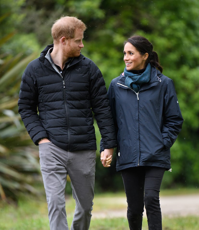 WELLINGTON, NEW ZEALAND - OCTOBER 29:  (UK OUT FOR 28 DAYS) Prince Harry, Duke of Sussex and Meghan,...