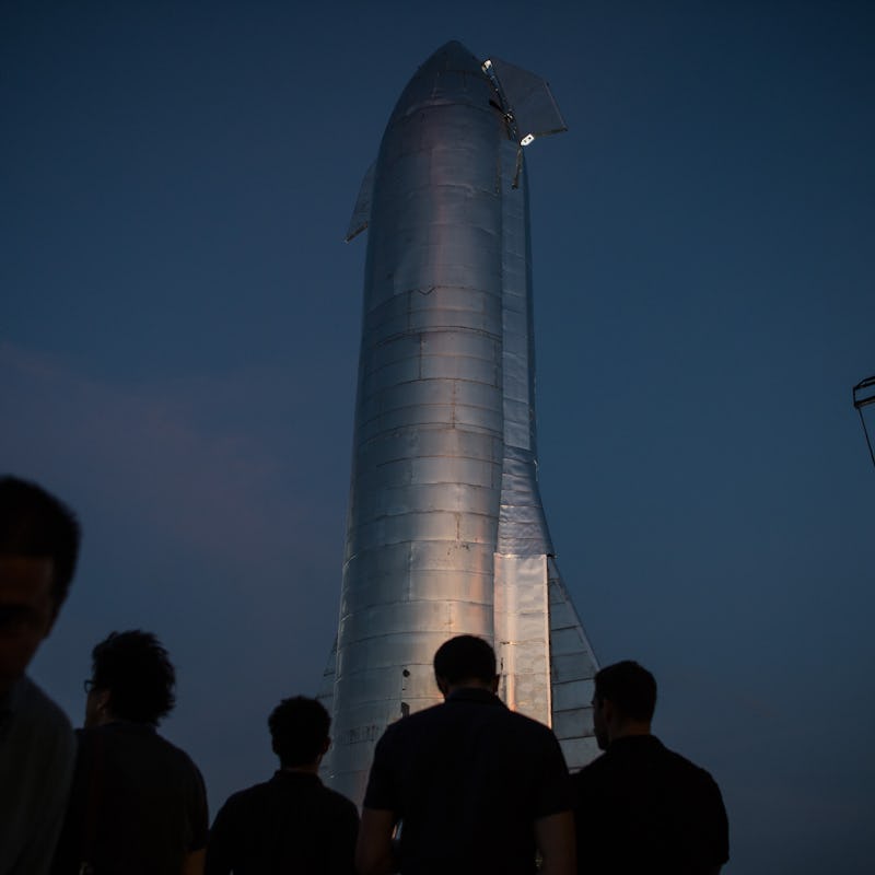 BOCA CHICA, TX - SEPTEMBER 28: A prototype of SpaceXs Starship is pictured at the company's Texas la...