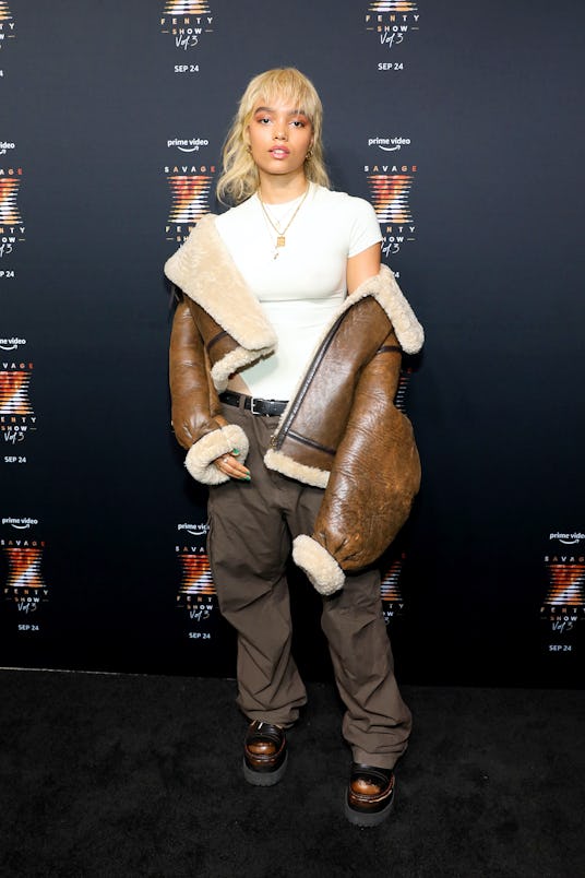 NEW YORK, NEW YORK - SEPTEMBER 22: Whitney Peak attends the premiere of Rihanna's Savage X Fenty Sho...