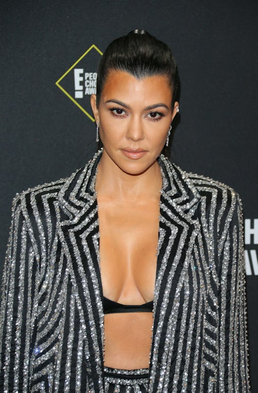 Business woman/media personality Kourtney Kardashian arrives for the 45th annual E! People's Choice ...