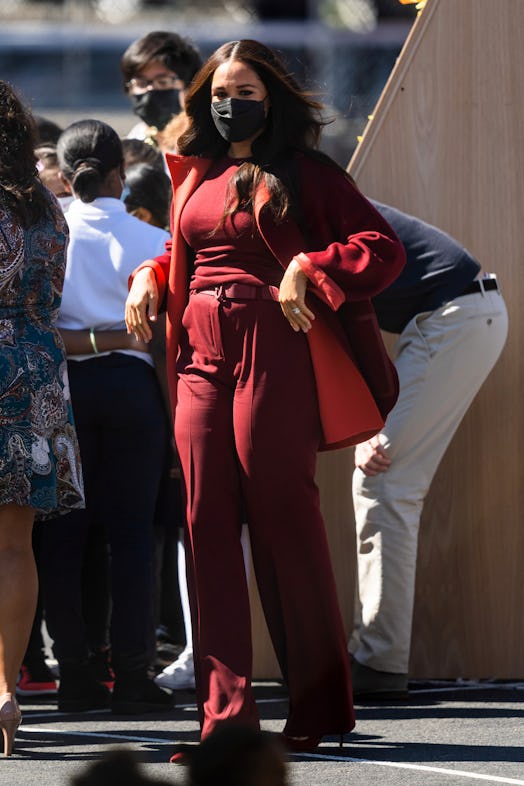 NEW YORK, NEW YORK - SEPTEMBER 23: Meghan, Duchess of Sussex is seen in Harlem on September 23, 2021...