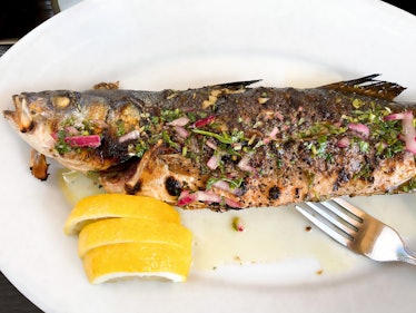 grilled branzino fish