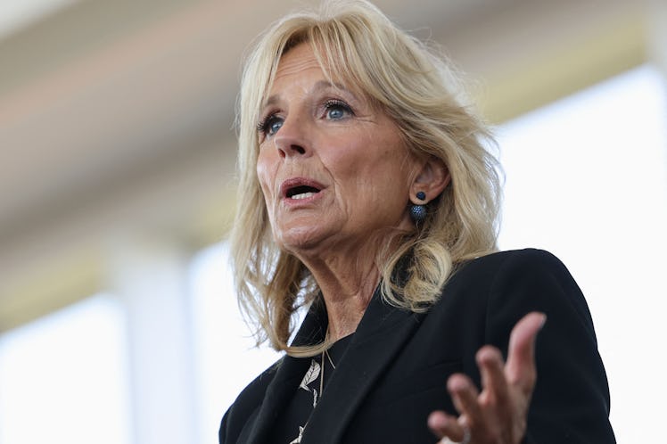 As part of her work as first lady, Jill Biden delivers remarks at Des Moines Area Community College ...