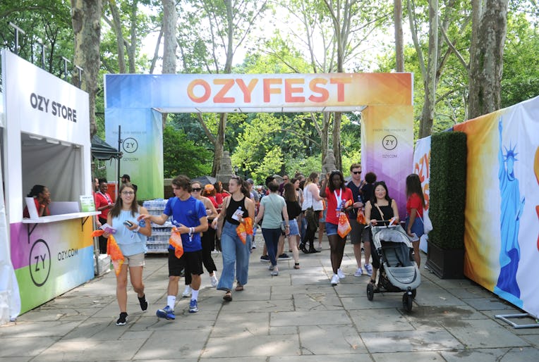 NEW YORK, NY - JULY 22: Guests attend OZY Fest 2018 at Rumsey Playfield, Central Park on July 22, 2...