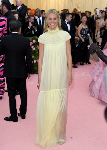NEW YORK, NEW YORK - MAY 06: Gwyneth Paltrow arrives for the 2019 Met Gala celebrating Camp: Notes o...