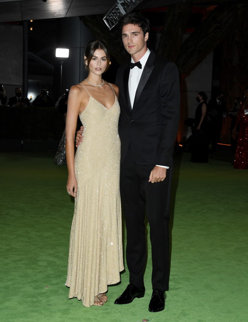 LOS ANGELES, CALIFORNIA - SEPTEMBER 25: Kaia Gerber and Jacob Elordi attend The Academy Museum Of Mo...