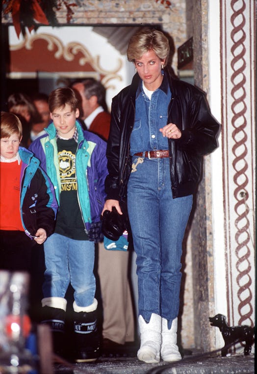 Princess Diana's bike shorts, blazer, and sheep sweater looks are still influential today. Shop her ...