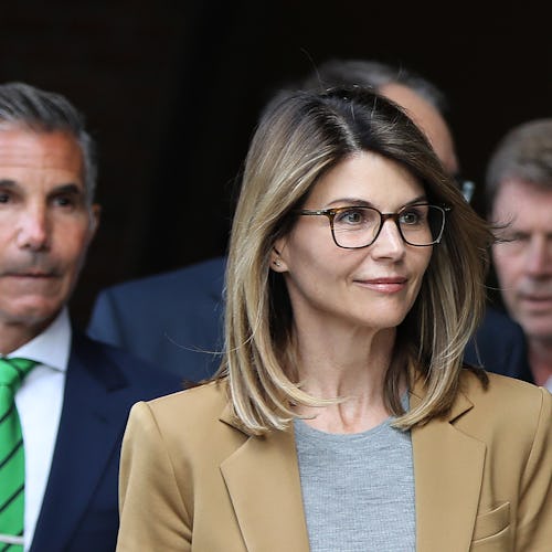 BOSTON, MA - APRIL 3: Actress Lori Loughlin and her husband Mossimo Giannulli, wearing green tie at ...