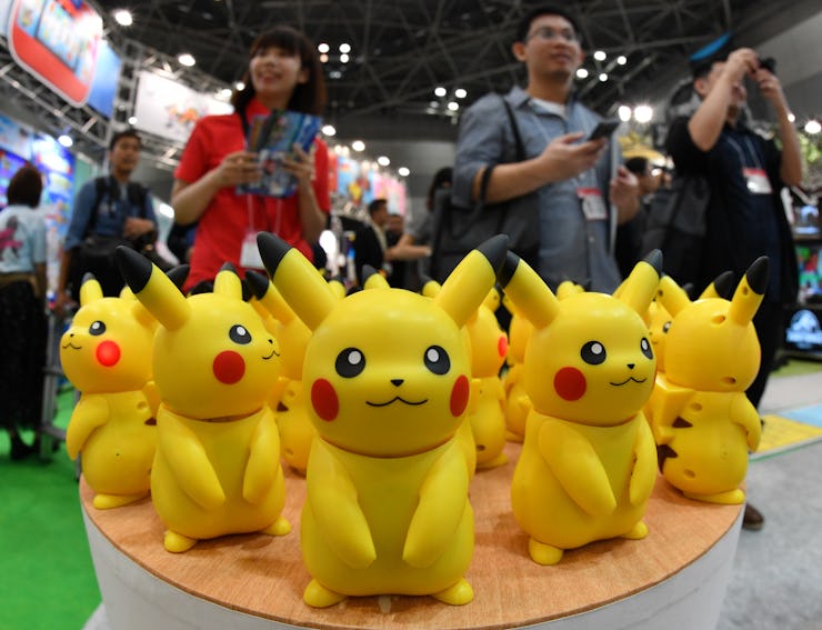Conversation Pikachu, during International Tokyo Toy Show 2018, June 7, 2018, Tokyo, Japan. (Photo b...