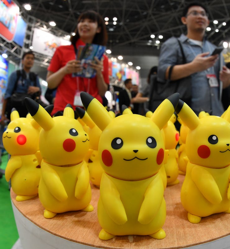 Conversation Pikachu, during International Tokyo Toy Show 2018, June 7, 2018, Tokyo, Japan. (Photo b...