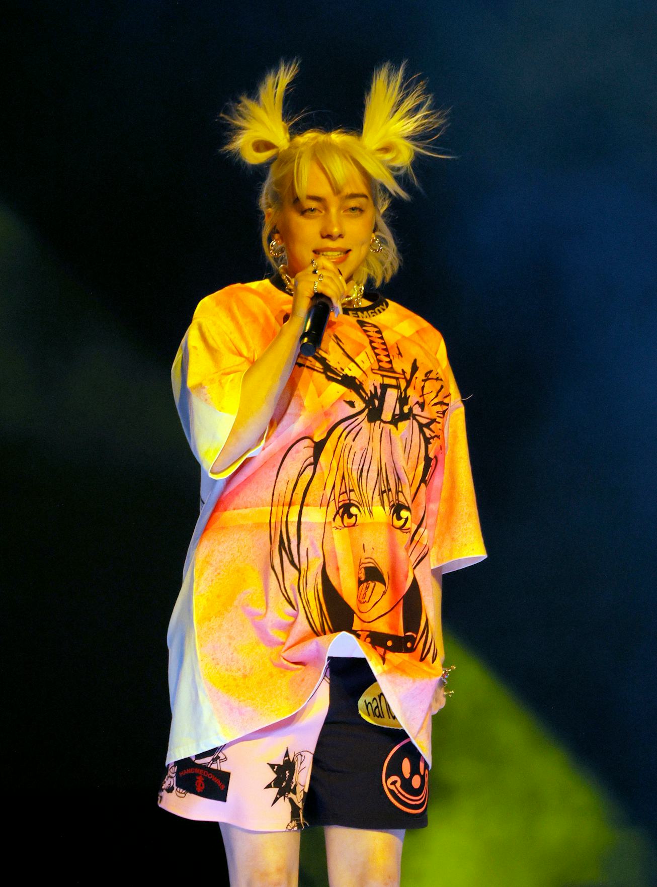 LAS VEGAS, NEVADA - SEPTEMBER 18: Billie Eilish performs during the 2021 iHeartRadio Music Festival...