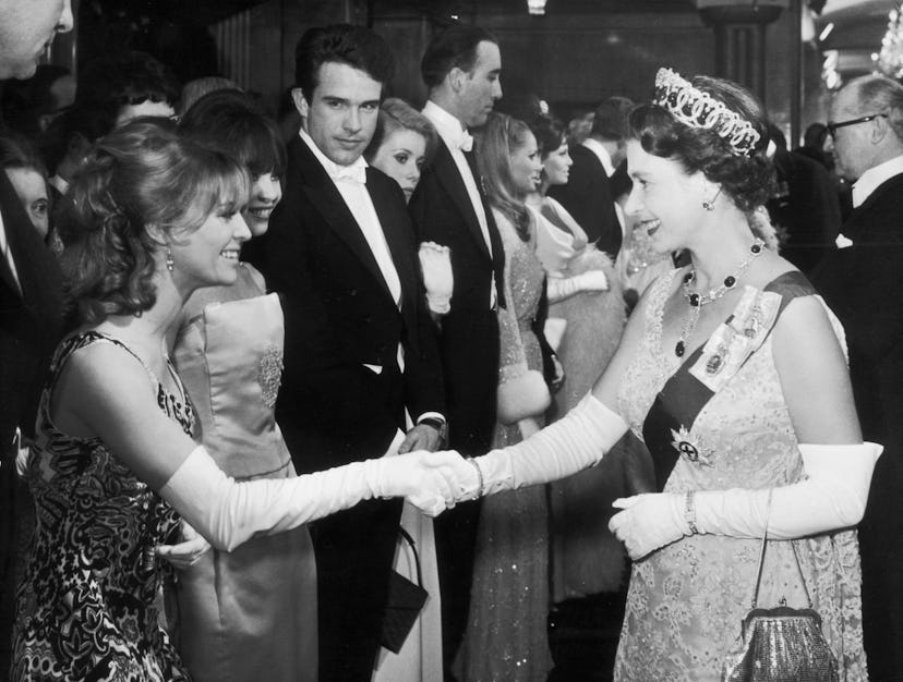 Queen Elizabeth meets Julie Christie in 1966.