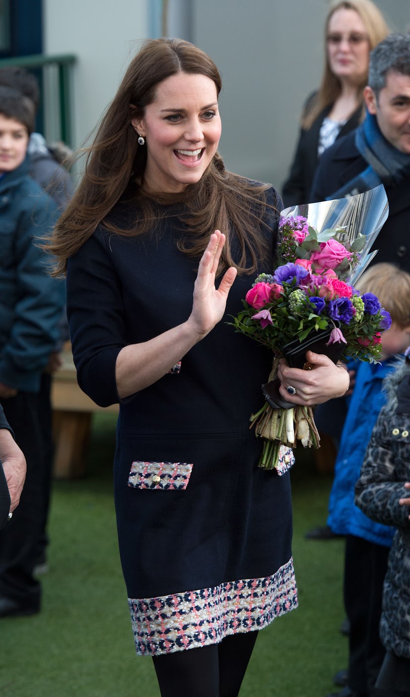 Kate Middleton also wore loose dresses while pregnant. 