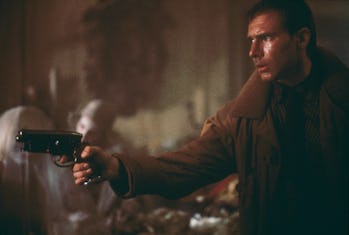 'Blade runner' Rick Deckard (Harrison Ford) enters Sebastian's apartment, where he is soon to be att...