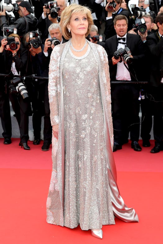 Jane Fonda attends the screening of "BlacKkKlansman" during the 71st annual Cannes Film Festival at ...