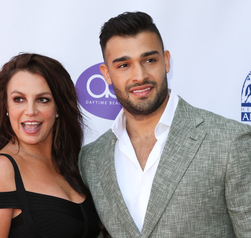 Britney Spears and Sam Asghari at the 2019 Daytime Beauty Awards in Los Angeles, months before Britn...