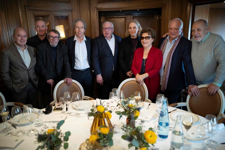 (From L to R) Pierre Assouline, Philippe Claudel, Patrick Rambaud, Pascal Bruckner, Didier Decoin, C...