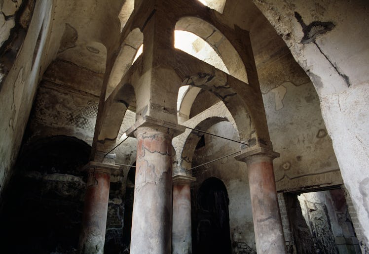 ITALY - SEPTEMBER 27: Vestibule of the Suburban Thermae, Herculaneum (UNESCO World Heritage List, 19...
