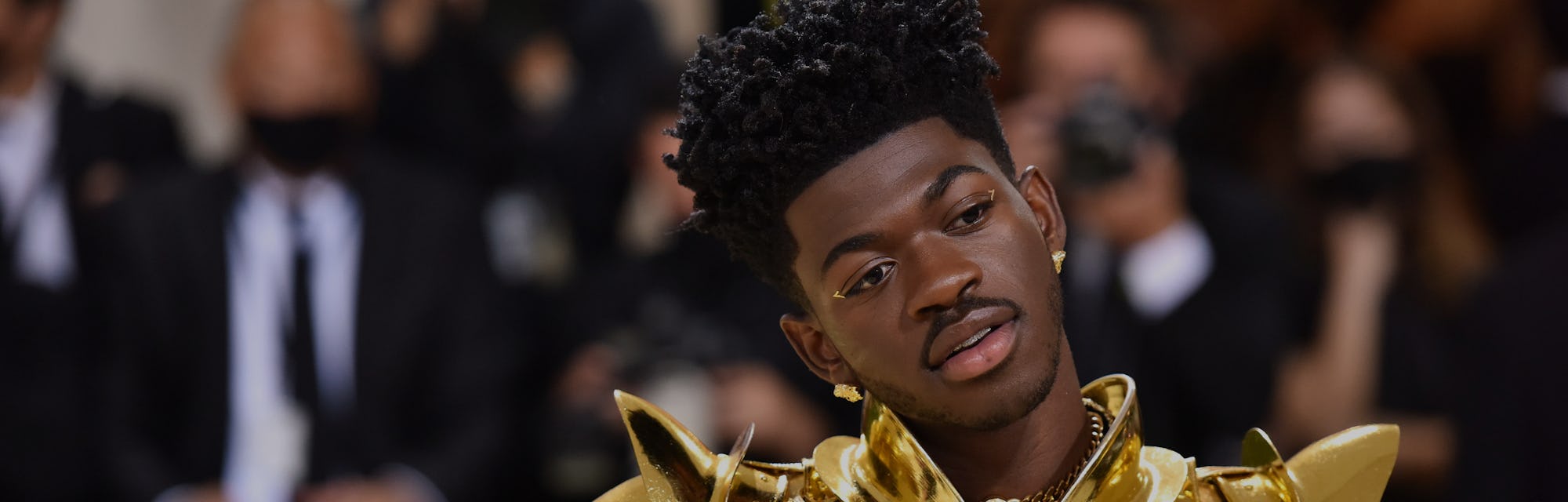 NEW YORK, NEW YORK - SEPTEMBER 13: Lil Nas X attends 2021 Costume Institute Benefit - In America: A ...