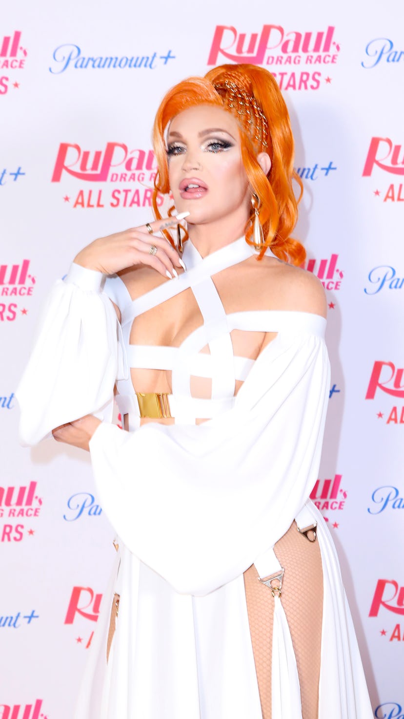 Kylie Sonique Love attends the RuPaul's Drag Race All Stars 6 Finale Press at The Bourbon Room on Se...