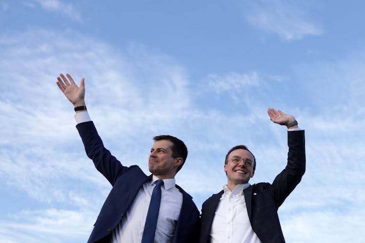 Pete and Chasten Buttigieg posted the first photo of their twin babies.