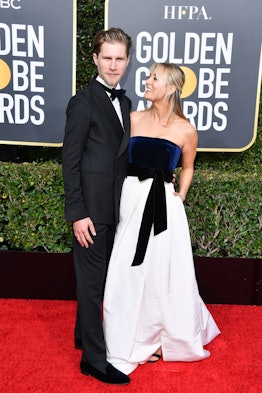 Equestrian Karl Cook and actress Kaley Cuoco attend the 76th Annual Golden Globe Awards held at The ...