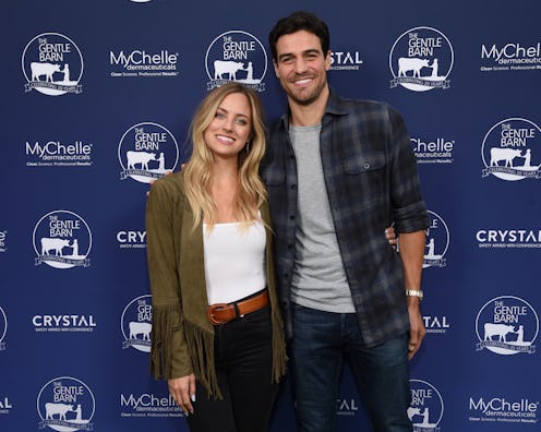 Kendall Long and Joe Amabile pose together at event.  (Photo by Michael Kovac/Getty Images for The G...