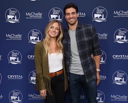Kendall Long and Joe Amabile pose together at event.  (Photo by Michael Kovac/Getty Images for The G...