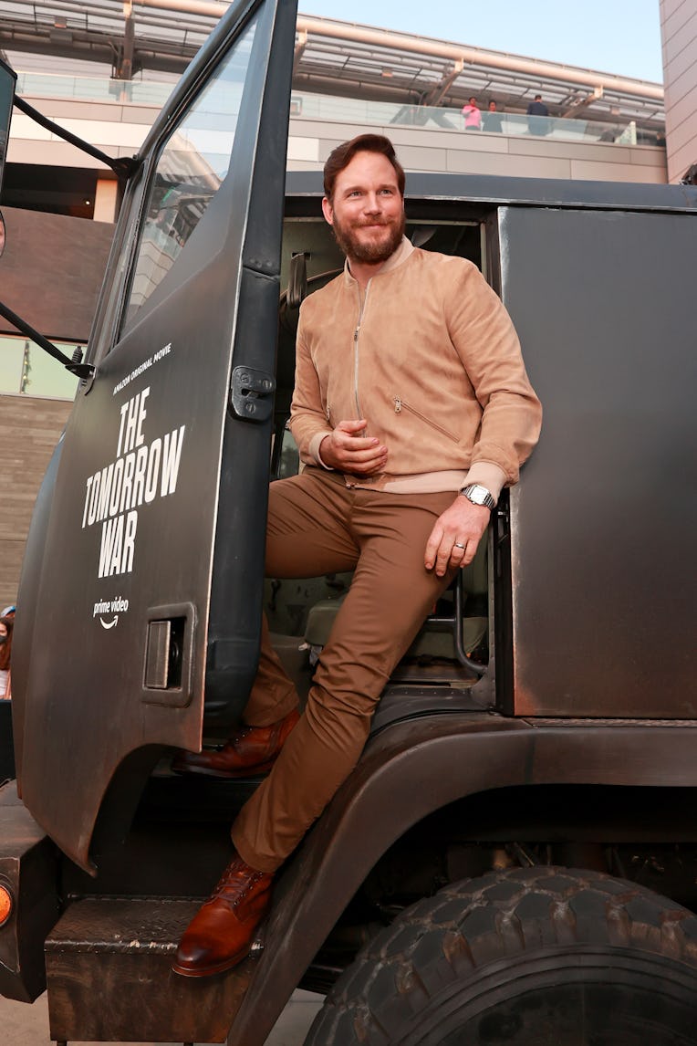 LOS ANGELES, CALIFORNIA - JUNE 30: Chris Pratt attends the premiere of Amazon's "The Tomorrow War" a...