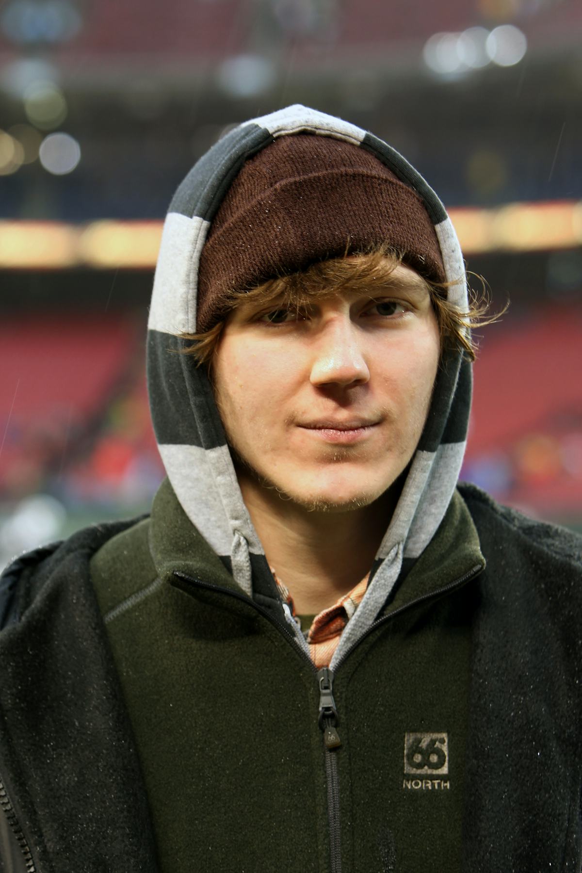 EAST RUTHERFORD, NEW JERSEY--NOVEMBER 30: Paul Dano attends the New York Jets vs Denver Broncos gam...