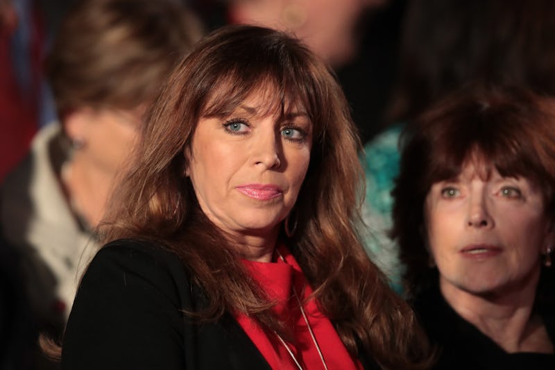 ST LOUIS, MO - OCTOBER 09:  Paula Jones sits before the town hall debate at Washington University on...