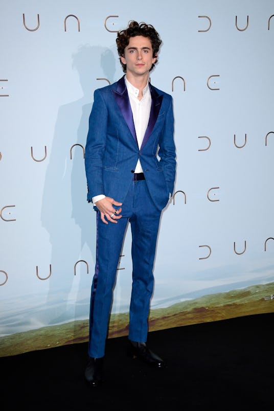 PARIS, FRANCE - SEPTEMBER 06: Timothée Chalamet attends the "Dune" photocall At Le Grand Rex on Sept...