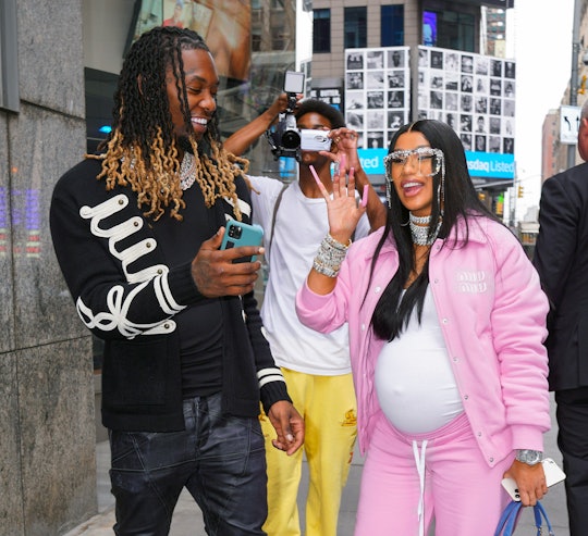 NEW YORK, NEW YORK - AUGUST 30: Offset and Cardi B at Nasdaq HQ in Times Square to ring the bell for...