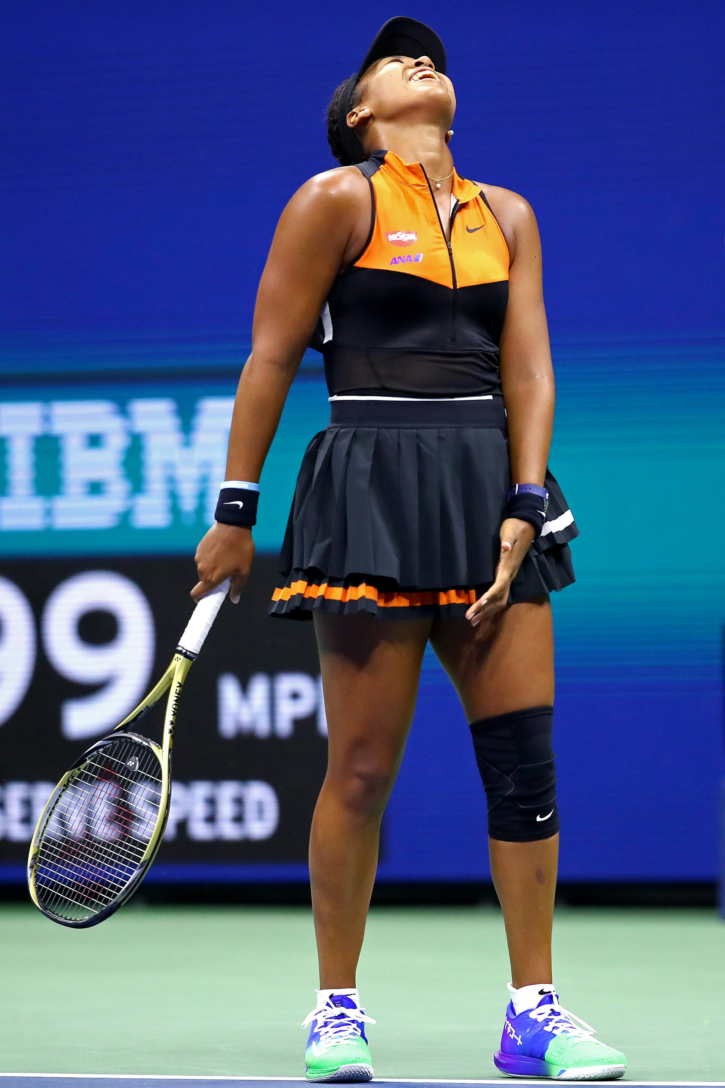 Coco Gauff of the United States in action against Naomi Osaka of Japan in the Women&rsquo;s Singles Round &hellip;