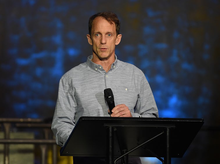 NEW YORK, NY - JUNE 29: SVP of Brand Marketing at Adidas Eric Liedtke speaks on stage at the United...