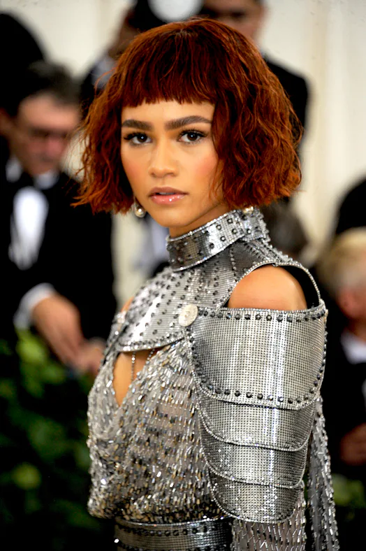 Zendaya red Joan of Arc bob at Met Gala 2018