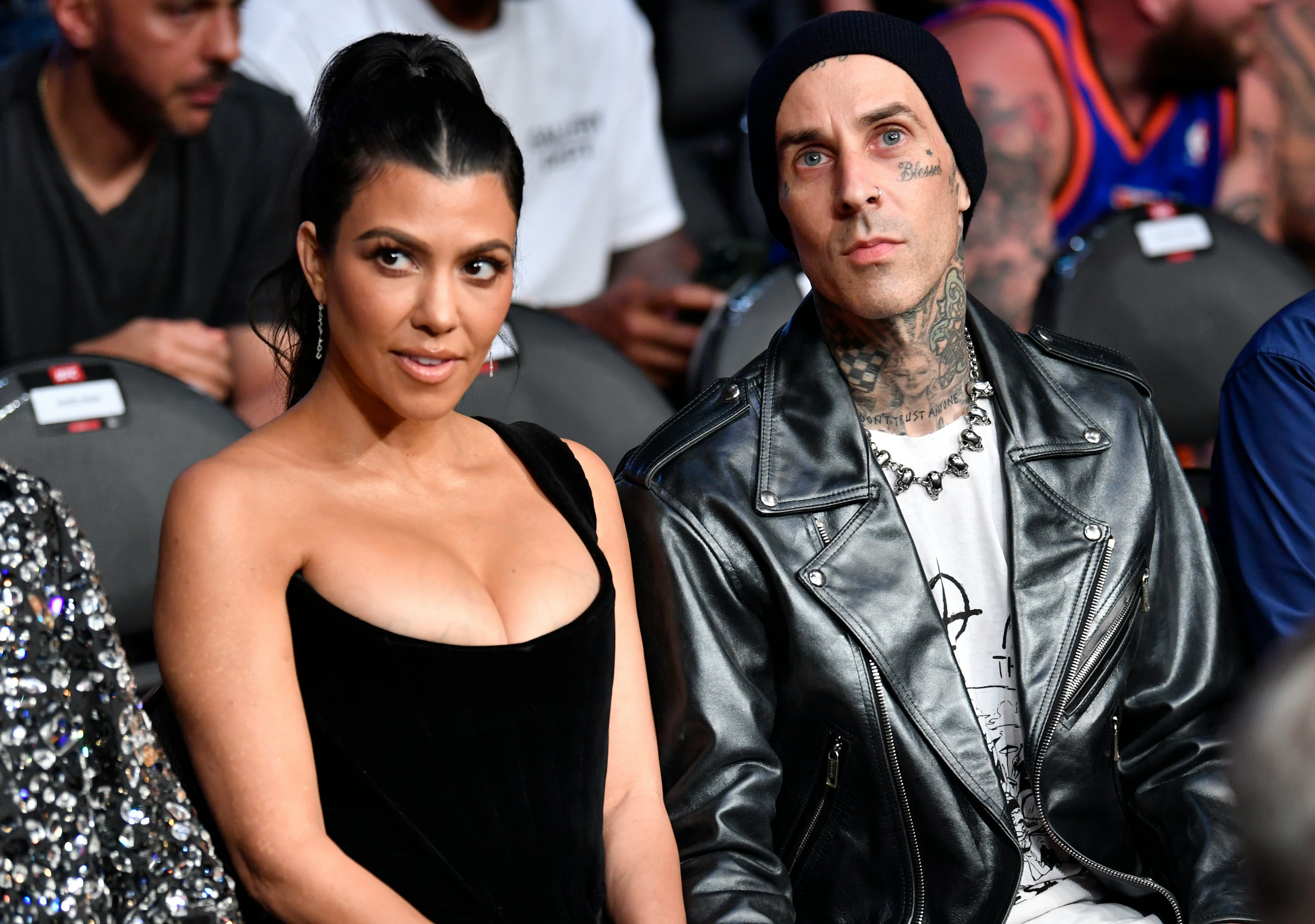 Dress as celebrity couple Kourtney Kardashian and Travis Barker for Halloween