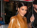 PARIS, FRANCE - MARCH 01: Kim Kardashian West is seen leaving the L'Avenue restaurant on March 01, 2...